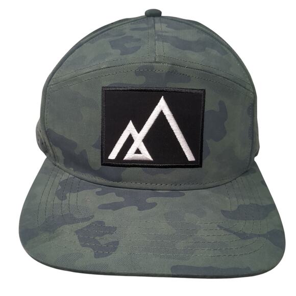 The Heartbeat Brand U.S. Flag Snapback Cap Green One Size Camo Embroidered - Picture 1 of 9